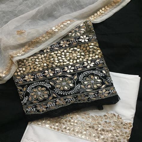 Black Chikankari Gota Work Salwar Suits|Jhakhas|Heavy Chikankari Suits ...