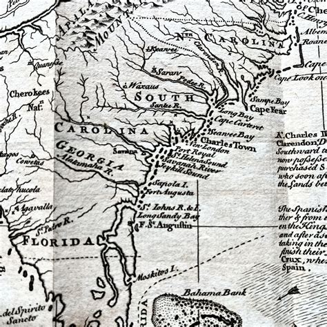 Map Of The Southern Colonies English Colonization The Original 13