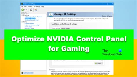 Image result for Nvidia Control Panel Best Settings