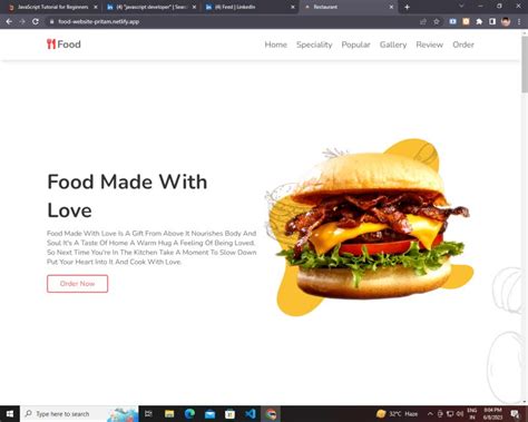 Image result for Food Website CSS Code with Harry