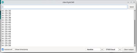 RTC 1302 Arduino 的图像结果