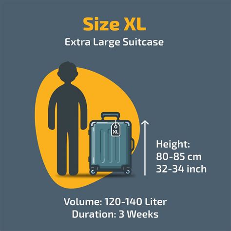 Standard suitcase size online