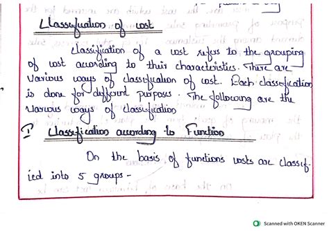 Classification of cost accounting - Cost Accounting - Studocu