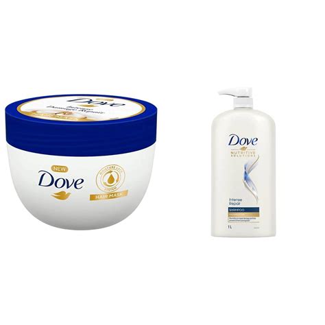 Dove Intense Damage Repair Hair Mask 300 ml + Dove Intense Repair ...