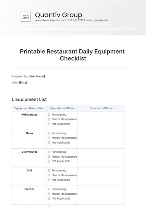 Free Pre-Start Checklist for Machinery Template to Edit Online