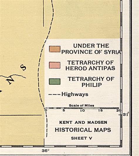 Buy Palestine in the time of Jesus, 4 BC - 30 AD Map Wall Art Poster (3 ...