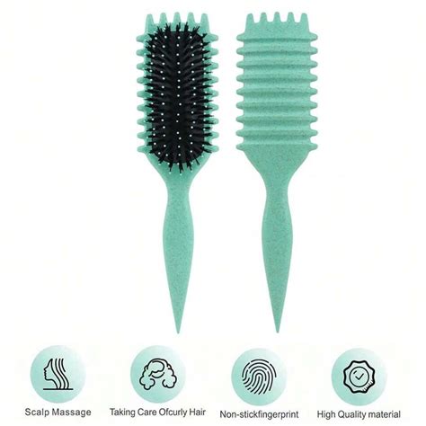 1 Pack Curl Defining Brush, Curly Hair Brush 2024 Newest Boar Bristle ...