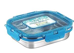 Buy EEEZEEE 550 ml Stainless Steel Air Tight Lid Lunch Box Silver Color ...