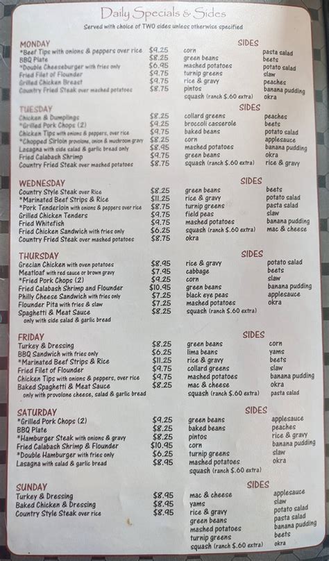 Menu at East 74 Restaurant, Matthews, Monroe Rd