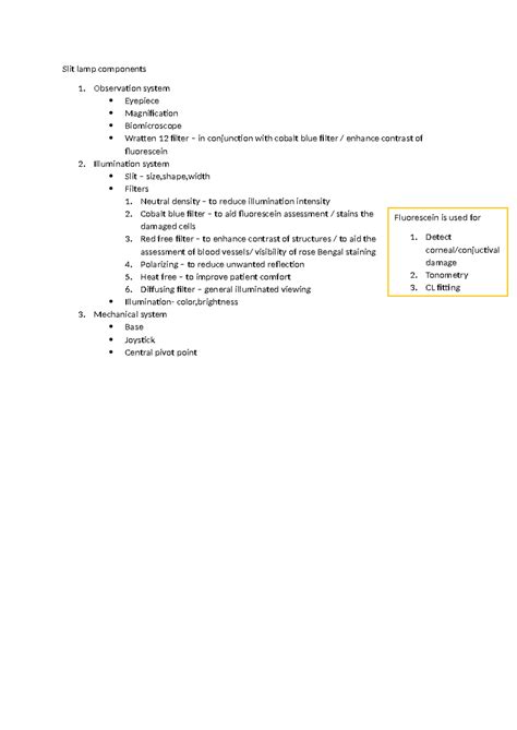 Image result for Slit Lamp Components