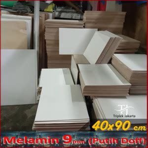 Jual Triplek Melamin Tebal 9mm ( 40x90 cm | 90x40 cm ) Putih Doff 1 ...