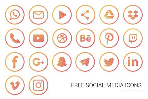 Icone Social Media Rotonde Psd Premium PSD | Color Social Media Icon