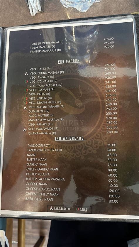 Menu at CURRY CULTURE RESTAURANT A VEGETARIAN TREAT, Anand