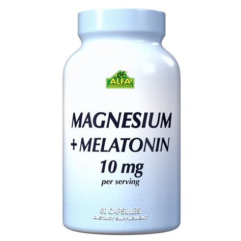 Magnesium Plus Melatonin 10mg - 60 capsules – Alfa Vitamins Store