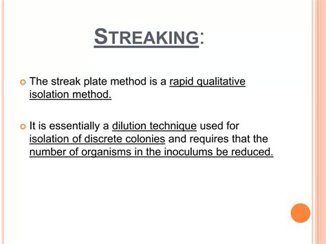 Application of streaking | PPTX
