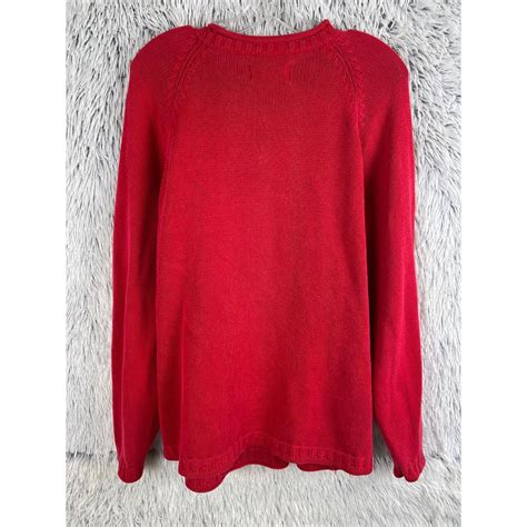 Eddie Bauer Men's Red Jumper | Depop