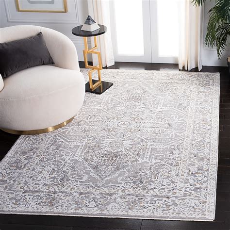 allen + roth Gracen 5 X 8 (ft) Ivory/Light Gray Indoor Distressed ...