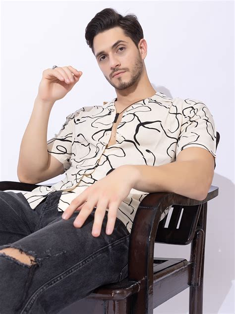 504 Men's Resort Shirt I Beige – ARMISTO