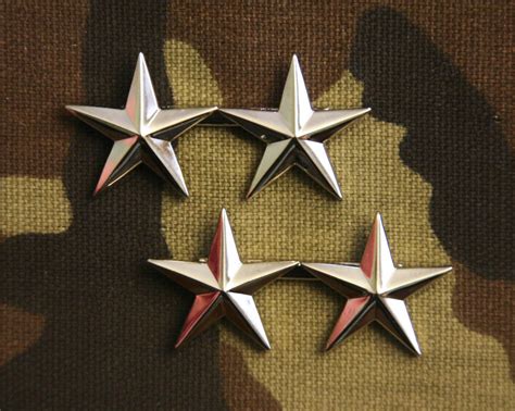 PAIR OF US ARMY USAF MAJOR 2 STAR GENERAL RANK INSIGNIA; REGULATION ...