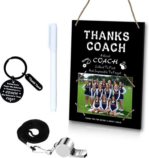 Amazon.com: GlikCeil Soccer Coach Signable Picture Frame Thanks Coach ...