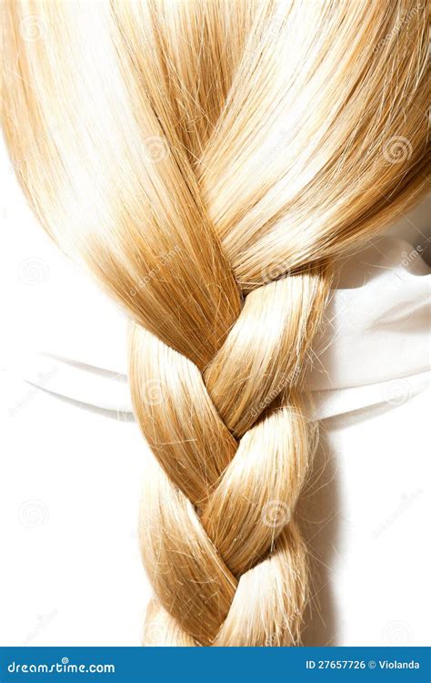 Blonde hair plaits stock photo. Image of femininity, background - 27657726