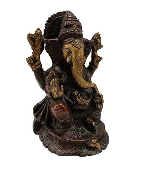 Buy Collectible Bronze Metal Statue of Lord Ganesh Idol Showpiece ...