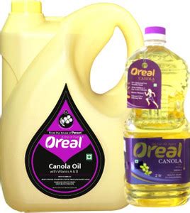 Oreal 100% Pure Canola Rich in Omega 3, Vitamin A & D, Preservative ...