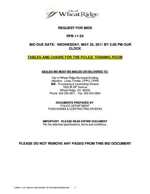 Fillable Online RFB-11-24 TABLES AND CHAIRS- PD TRAINING ROOMDOC Fax ...