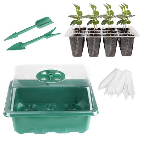 Luckits 10 Pack Seed Starter Tray Seed Starter Kit Dome | Desertcart INDIA