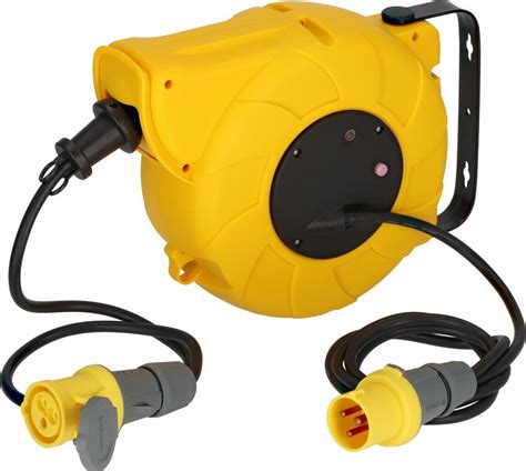 Wall Mounted Extension Cord Reel 14AWG 15A Retractable Extension Cord,