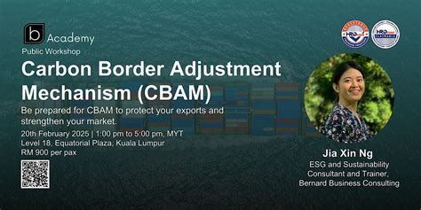 Public Workshop: Carbon Border Adjustment Mechanism (CBAM), Bernard ...