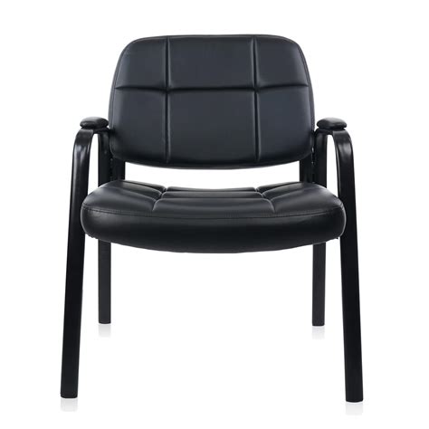 Buy CLATINA Big & Tall 400 lbs Waiting Room Guest Chair, Leather Office ...