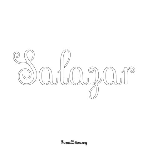Salazar Free Printable Family Name Stencils with 6 Unique Typography ...
