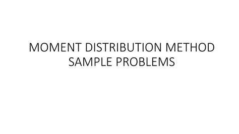 Image result for Moment Distribution Method Sample Problems
