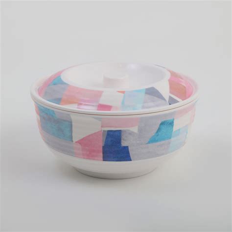 Buy Meadows Theme Melamine Printed Serving Bowl with Lid - 250ml from ...
