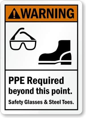 RLDigitalUnits WARNING PPE REQUIRED BEYOND THIS POINT SIGN BOARD ...