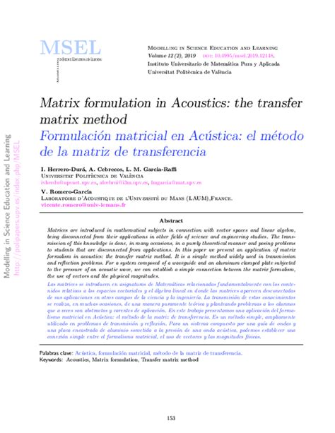 Rezultat imagine pentru Transfer Matrix Method