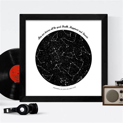 Ritwika's Personalized Zodiac And Starmap In White Background With ...