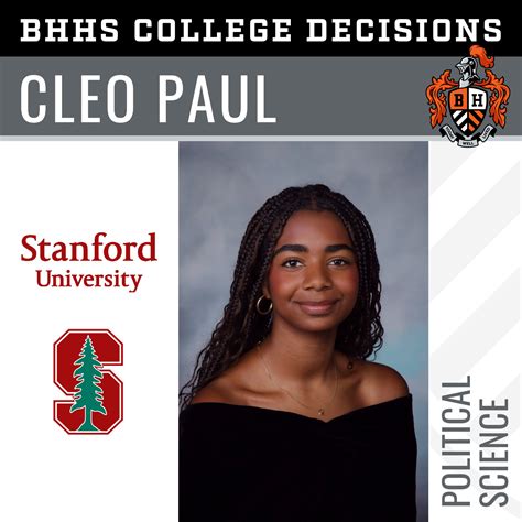 BHHS Student Cleo Paul to Attend Stanford University, Majoring in ...