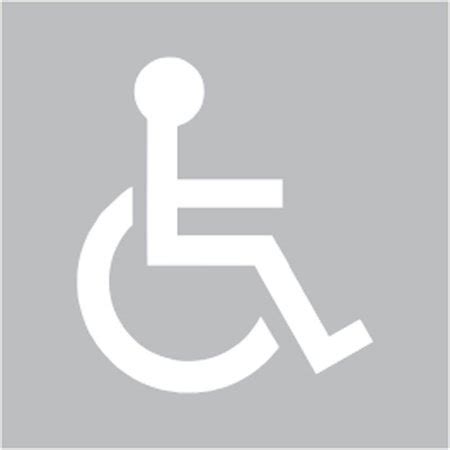 Visual Workplace Floor Stencil, 24"x24", Handicapped 60-1924-2424-SA470 ...