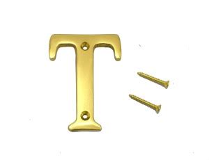 Wigano 3" House Door Alphabets Brass Yellow (Alphabet T) Sign Price in ...