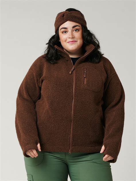 Women's Fleece Jacket Brown | Astrid Wild