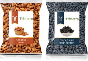 Trinetra Badam 1Kg and Kali Kishmish 1Kg Combo Pack 2000g Price in ...