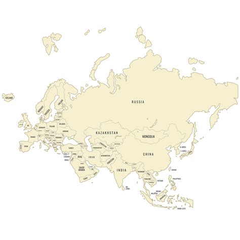 Interactive Map Of Europe And Asia | Adams Printable Map
