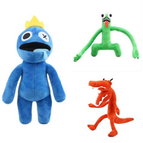 Rainbow Friends Blue Plush Rainbow Friends Green Plush Scary Rainbow ...