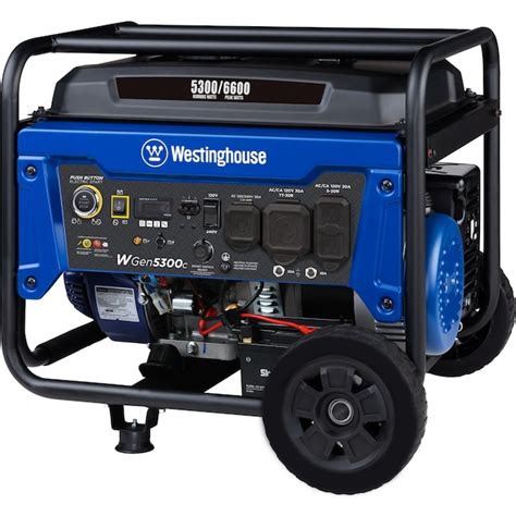 Westinghouse WGen5300c Remote Electric Start 6600 / 5300 -Watt Gasoline ...