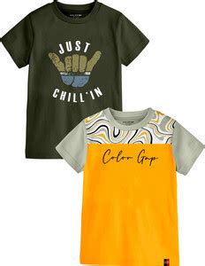 Flipkart.com | COLOR GAP Boys Printed Pure Cotton Regular T Shirt ...