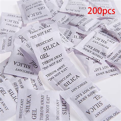 Desiccant Bags, 200 Pack Silica Gel Pouches, 1g Silica Gel Multipurpose ...