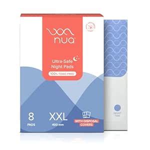 Nua Ultra-Safe Night Pads 400 mm XXL | 60% Larger Absorbent Core | 60% ...