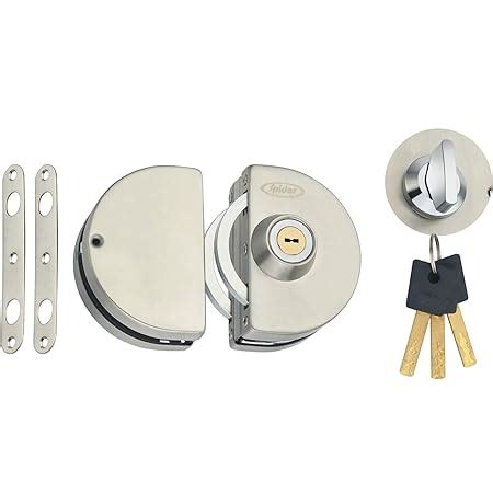 Spider Stainless Steel Glass Door Semi Circle Lock with SS Finish, One ...